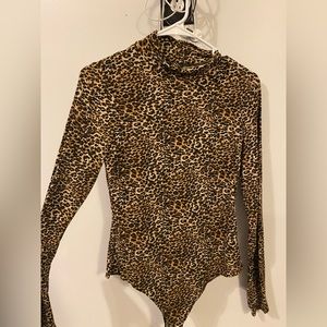 Cheetah long sleeve bodysuit
